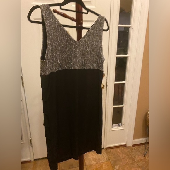 Enfocus BLACK & SILVER COCKTAIL DRESS SIZE 14W - Picture 6 of 6